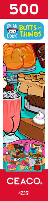 Ceaco - Brian Cook - Butts on Things - Sweet Cheeks - 500 Piece Jigsaw Puzzle Ceaco