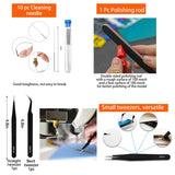 46Pcs 3D Printer Tool Kit Includes Deburring Tool, Files,Cleaning Needles, Brush,Carving Knife,3D Printier Accessories Set for Cleaning, Finishing 3D Printing Model MILUOSONG