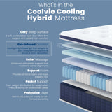 Coolvie Queen Mattresses 14 Inch, Soft Gel Memory Foam Mattress in a Box with Euro Top Medium Plush Feel, Supportive Independent Pocket Springs for Pressure Relief & Motion Isolation- 100 Night Trial Coolvie