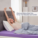 SINWEEK 2 Inch Gel Memory Foam Mattress Topper Ventilated Soft Pressure Relieve Mattress Pad, Breathable Bed Topper, CertiPUR-US Certified, Twin Size SINWEEK