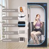Portable Sauna Tent, Extra Space Size 1-Person Infrared Sauna,Extra Space Size Far Infrared Sauna Tent,with Heating Foot Pad,Portable Chair (L31.5 x W31.5 x H68.9, Black) Saunateadlane