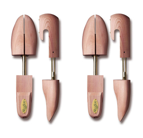 Allen Edmonds Woodlore Shoe Trees for Men 2-Pack Men's Combination Aromatic Red Cedar Shoe Trees (for Two Pairs of Shoes) Made in The USA (Medium / 9-10, Cedar) Allen Edmonds