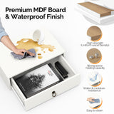 VINGLI Floating Nightstand with Drawer Set of 2, Floating Bedside Table, Wall Mounted Nightstand, Hanging Nightstand White for Bedroom, Floating Wood Night Stand/Side Table, Floating Nightstands VINGLI