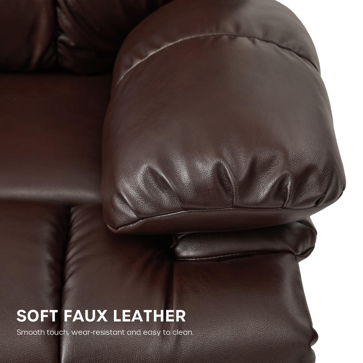 DYNOX 400lbs Lift Chairs for Big & Tall Seniors Power Lay Flat Recliner Extra Large Wide Oversized Lift Sofa with Heat Massage Electric Lift Recliner Chair Bed(9205,Faux Leather, Dark Brown) DYNOX