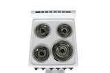 Premium Levella 20" Electric Range with 4 Coil Burners and 2.2 Cu. Ft. Oven Capacity in White PremiumLevella