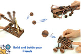 PATHFINDERS Leonardo Da Vinci weapons mini model kits catapult crossbow bombard set of 3 Engineering kits Educational Toys for Kids Science kit for Kids Age 8-10 10-12 stem Projects Wood Building Kits Pathfinders