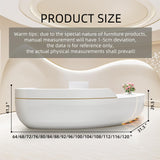 odrma Receptionist Desk, Circumferential Arc Design Reception Desk with Counter Ships in One Piece, No Assembly Required, for Salon Reception Room Office Checkout Counter Customized Logo odrma