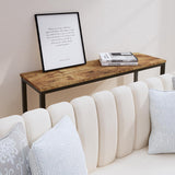 Timberer 39.4” Console Table, Hallway Entrance Table Sofa Table Behind Couch, for Living Room, Entryway, Easy Assembly, Accent Table, Rustic Brown Timberer