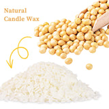 DARJEN 5LB Soy Wax Candle Making Kit Supplies for Lovers - Natural Candle Wax for DIY Candle Making Including Soy Wax Flakes, Cotton Candle Wicks, Wick Stickers, Centering Devices & Sticky Labels DARJEN