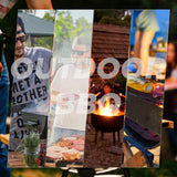 43-inch Charcoal Outdoor BBQ Grill - Portable Camping Grill for 6-10 People, Offset Smoker, Braised Roast, Patio and Backyard Picnic Grill PayLessHere