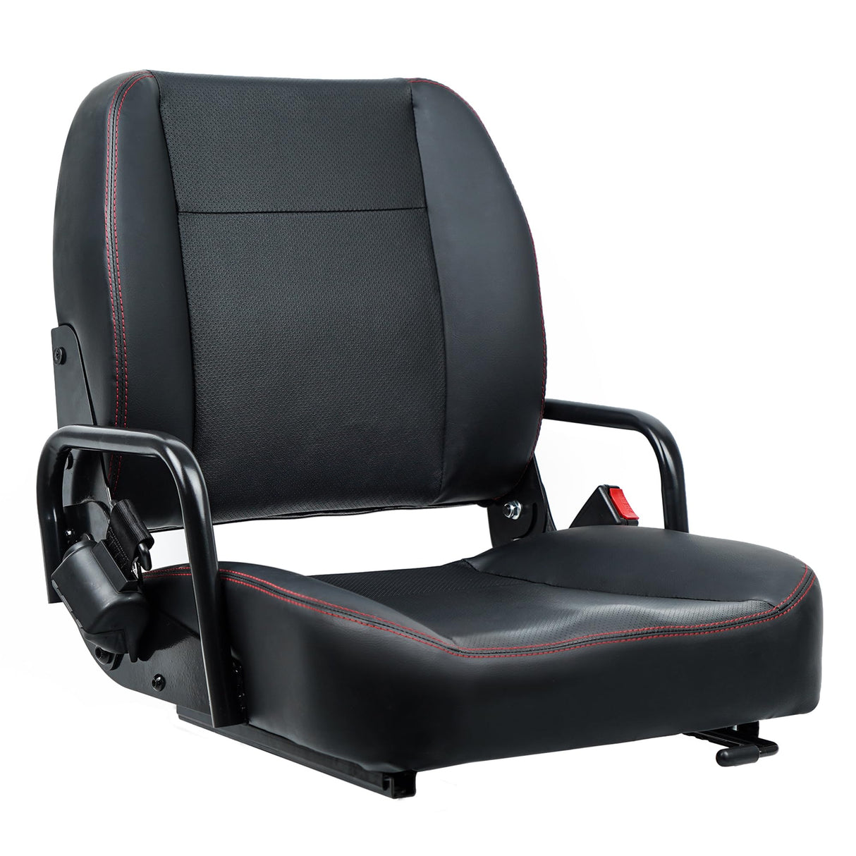 TICSEA Universal Forklift Seat,Tractor Seat with Adjustable Back,Safety Belt and Operator Position Switch,Excavator Skid Loader Backhoe Dozer Telehandler TICSEA