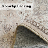 2x6 Hallway Washable Runner Rug : Vintage Soft Kitchen Laundry Runner with Non Slip Backing Farmhouse Entryway Living Room Floor Mat Stain Resistant Carpet for Bedroom Bathroom Distressed Beside Rug HY HAO YUN LAI