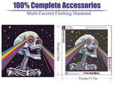 VividMeng Skull Diamond Art Kits for Adults,Rainbow Diamond Painting Kit for Adults,DIY Full Drill Diamond Painting Skull Gem Art and Crafts 13.78x13.78inch VividMeng