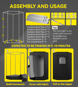 Portable Sauna Box for Home, Personal Steam Nurecover Saunas Tent at Home Use, 𝟏𝟐𝟎𝟎𝐖 𝟑𝐋 Steamer, Pentagon Design with Higher Temperature & Lager Space 2.9’ x 3.9’ x 5.9’, Black Tehanld