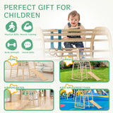 Indoor Jungle Gym for Toddlers, Montessori Indoor Playground for Kids, Indoor Playground Jungle Climbing Gym Playset with Slide Swing Climbing Net, Indoor Playground Climbing Toys for Toddlers Zupemo