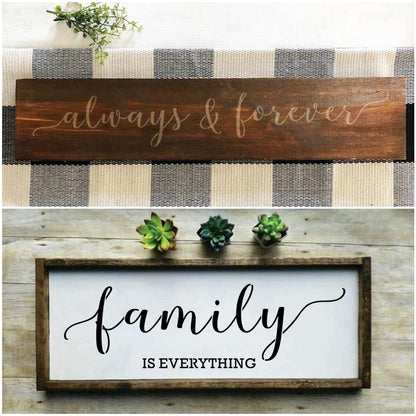 Large Farmhouse Stencils for Painting on Wood - 21 Pack Family Inspirational Words Quotes Saying Sign Stencil Templates, Welcome Home Love and More, Reusable Letter Stencils for Walls and Cra - WoodArtSupply