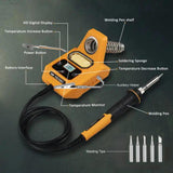Cordless Soldering Iron Station Compatible with Dewalt 20V Max Battery (NOT Included), Portable Soldering Iron with Digital Display/Auxiliary Helpers for DIY Repair Welding Works WoodArtSupply