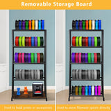 Ormeli 3D Printer Filament Storage Rack, 5-Tier 3D Printing Filament Metal Rack for Filament Spools PLA/ABS/TPU/Nylon, Large Capacity Heavy Duty Filament Spool Holder for 3D Printing Studio, Workshop Ormeli