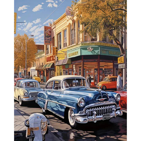 JATOK Paint by Numbers Kits for Adults, Painting Kits for Beginners On Clear Symbols Colored Canvas, Easy DIY Acrylic Pigment Drawing Paintwork for Home Wall Decor, Car 16X20in (No Frame) JATOK