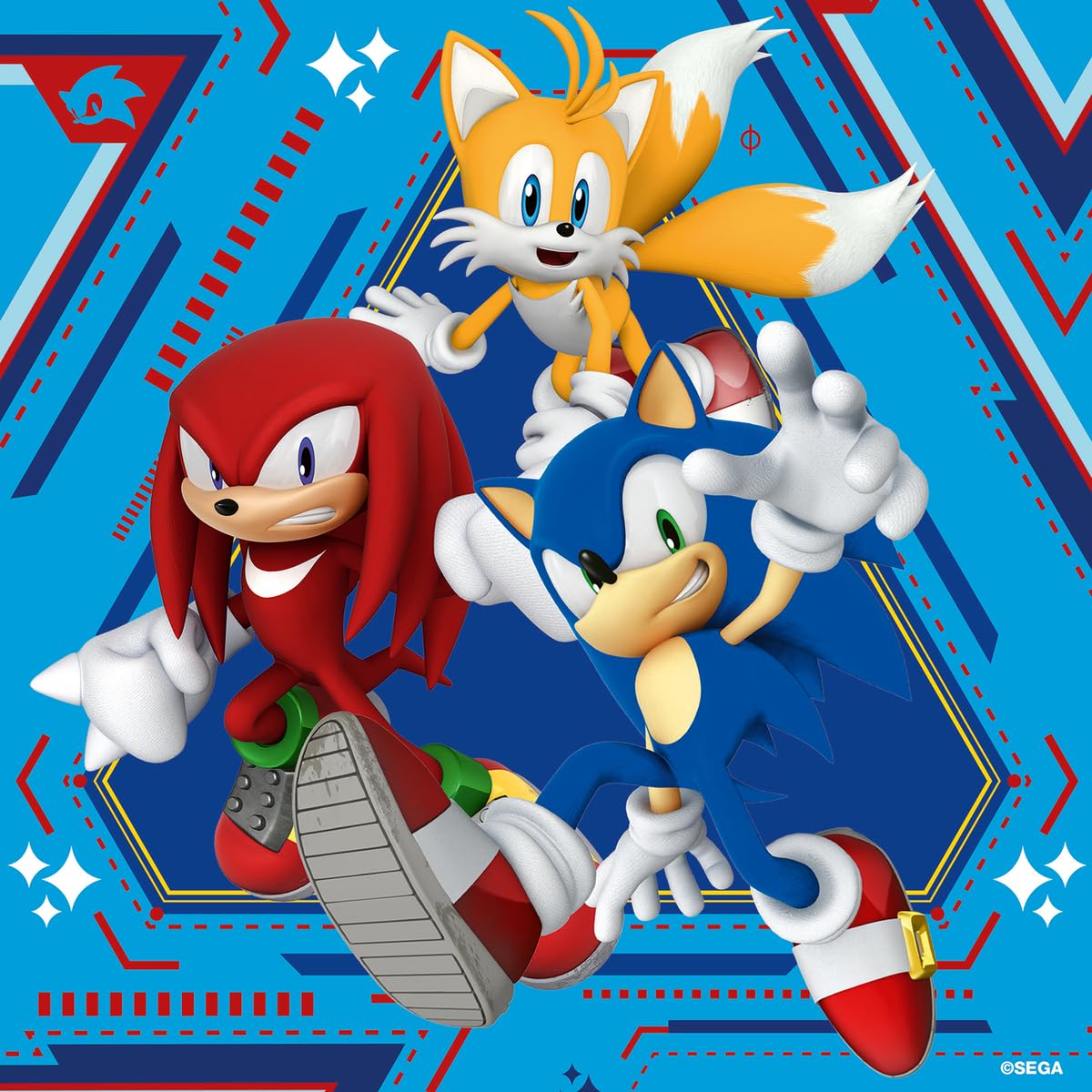 Ravensburger Sonic The Hedgehog 3 x 49 Piece Jigsaw Puzzle Set for Kids - Screen-Free Activity Boosts Concentration and Focus