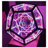 Bobbird Infinity Dodecahedron Creative Cool Infinity Dodecahedron Night Light Furniture Decoration Table Lamp, Party Atmosphere Light, Spiral Space LED Dimmable Light Bobbird