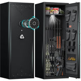 KAER 12-15 Gun Safe,Long Gun Safe for Home Rifle and Pistols, Large Unassembled Rifle Safe with 3 Removable Gun Racks, Digital Gun Cabinet with 4 Pistol Pockets KAER