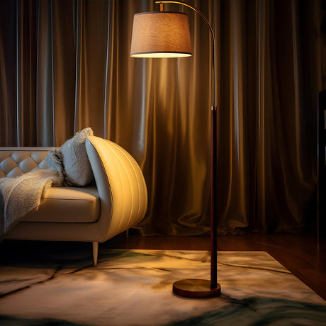 G-SAFAVA 62.5" Gold Floor Lamp for Living Room with Foot Switch Standing Lamp Tall Industrial Reading for Bedroom Office G-SAFAVA