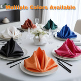 Cieltown White Cloth Napkins 1-Dozen, Solid Washable Fabric Napkins Set of 12, Perfect for Weddings, Parties, Holiday Dinner (17 x 17-Inch, White) Cieltown