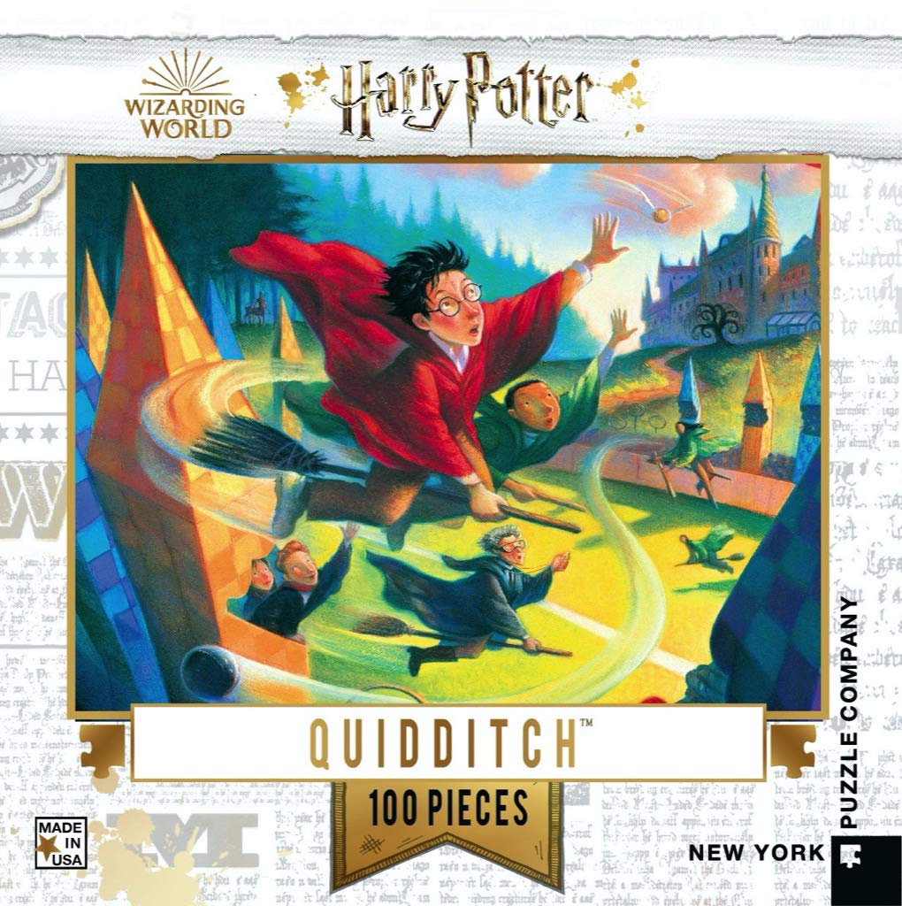 New York Puzzle Company - Harry Potter Quidditch Mini - 100 Piece Jigsaw Puzzle for Adults by Mary GrandPré New York Puzzle Company