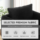 SUHELUFU Modern Black Velvet Accent Chairs, Comfy Upholstered Armchairs with Thick Cushion and Wood Frame for Living Room, Bedroom or Office SUHELUFU