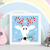 Yijingtop 4 Packs Framed Chrsitmas Paint by Numbers Kit for Kids Ages 8-12,Snowman Easy Acrylic Paint by Number Framed on Canvas,Number Painting Paint by Numbers Kit for Home Wall Decoe 8x8inch Yijingtop
