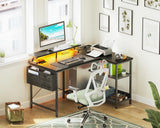 ODK 48 Inch Reversible L-Shaped Gaming Desk with USB Ports, LED Lights & Storage Solutions ODK