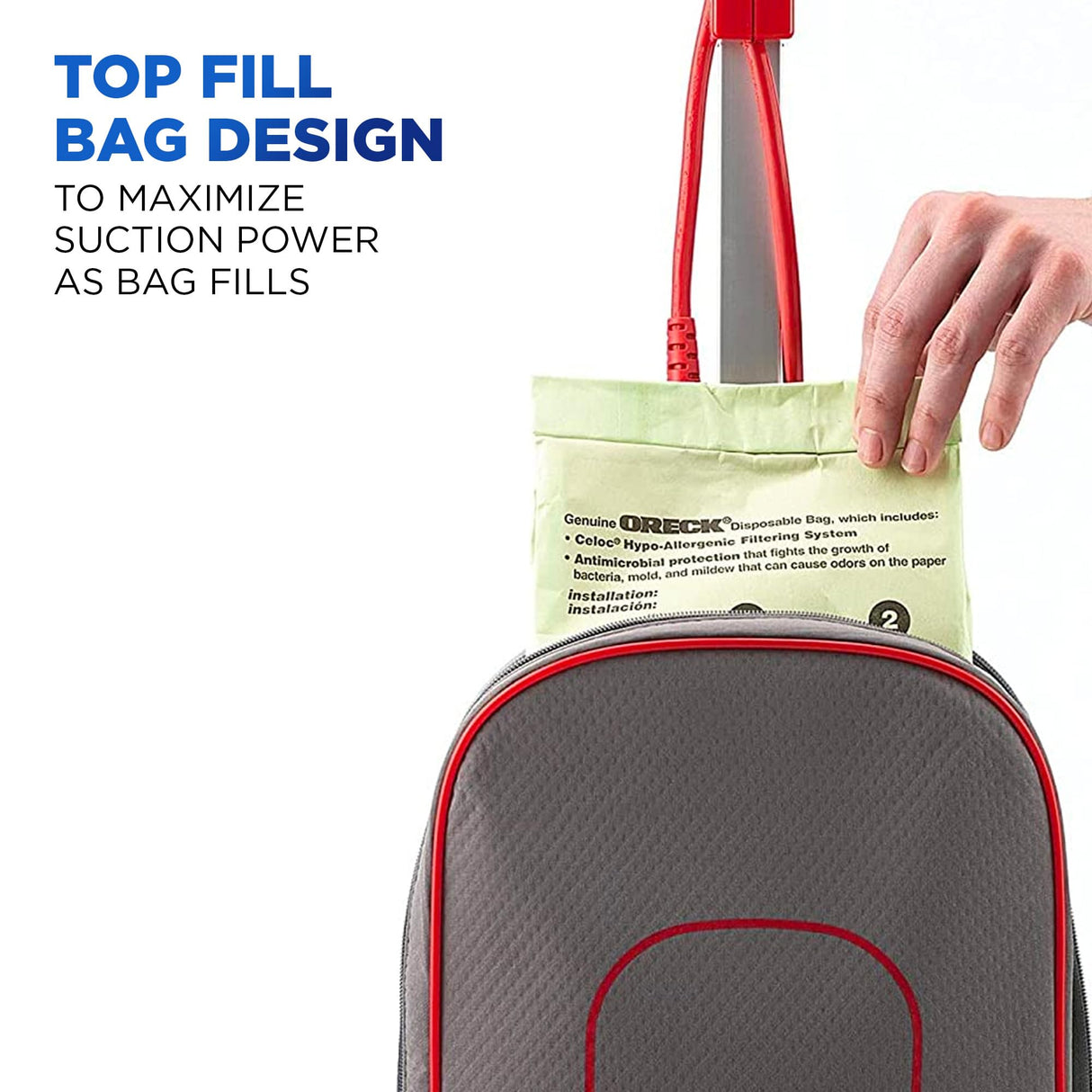 Oreck Commercial Professional Vacuum Cleaner, Bagged Upright Vac for Carpets and Hard Floor, Lightweight, Dual Speed Settings, Powerful Vacuum Cleaners for Commercial Use Oreck