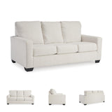Signature Design by Ashley Rannis Coastal 2-in-1 Sofa Sleeper with Folding Gel Memory Foam Mattress, Full, White Signature Design by Ashley