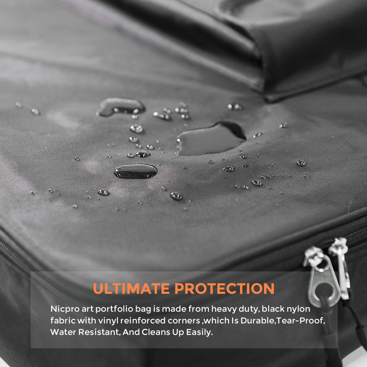 Nicpro Large Art Portfolio Bag 35 x 43 Inches Waterproof Nylon Artist Storage Case with Shoulder Strap, Storage Carrying Bag for Professional Artwork Sketch Drawing Canvas Photography Poster Nicpro