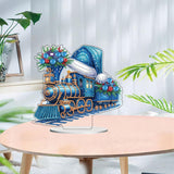 ZeeLionArt Tabletop Diamond Art Painting Kit for Adult,Christmas Train DIY Special Shaped Rhinestone Desk Placement Ornament,Home Stand Up Gem Painting Craft Kit,Gift,Double Sided. ZeeLionArt