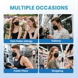 akgk KN95 Face Mask 50 PCS, Breathable Protection Masks, Individually Wrapped, 5-Ply KN95 Black Masks, Cup Dust Safety Masks akgk