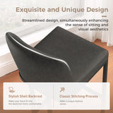 MAISON ARTS Counter Height Bar Stools with Back Set of 3 for Kitchen Counter, 24 Inch Modern Upholstered Faux Leather Barstools Farmhouse Bar Chairs Luxury Island Stools Support 330LBS, Grey MAISON ARTS