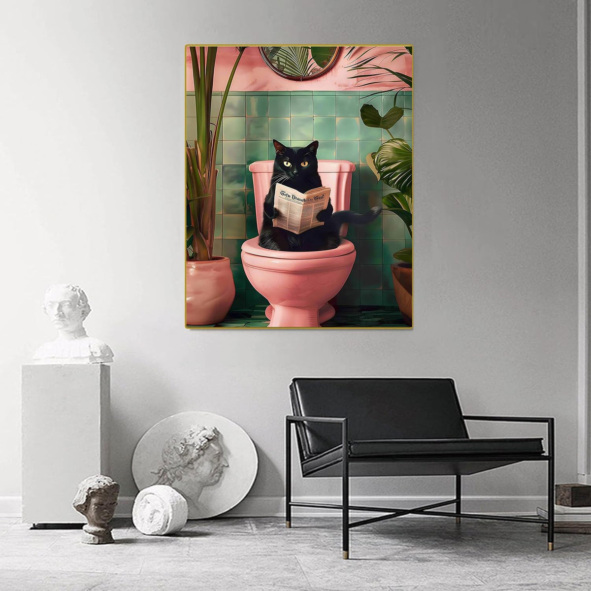 eimivrc Cat Paint by Numbers Kit for Adults-Black Cat Paint by Numbers,Paint by Number Kit for Canvas Perfect for Home Wall Decor(16x20 Inch) eimivrc