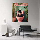eimivrc Cat Paint by Numbers Kit for Adults-Black Cat Paint by Numbers,Paint by Number Kit for Canvas Perfect for Home Wall Decor(16x20 Inch) eimivrc