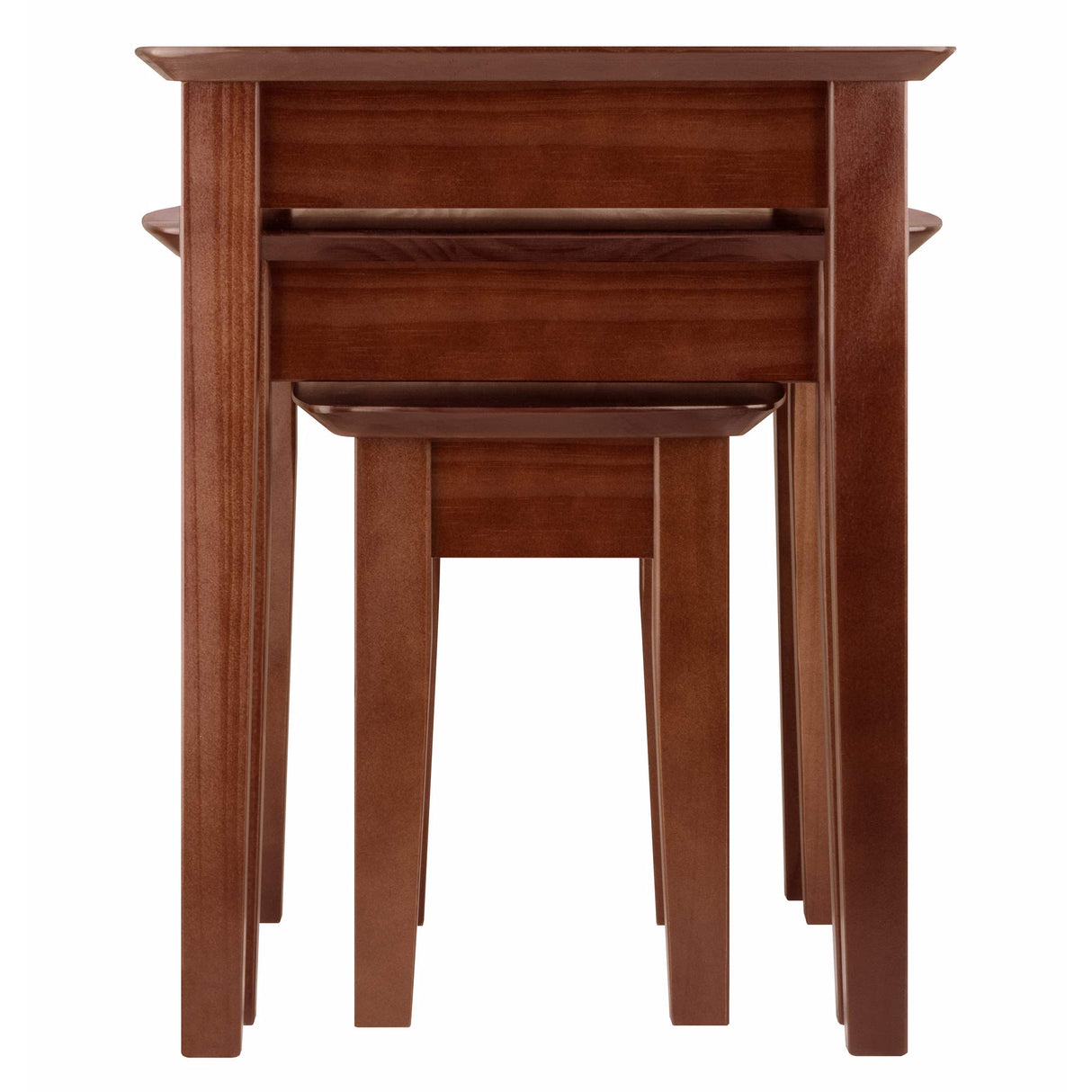 Winsome Bradley Nesting Tables, 21.9"H, 17.9"H, 14"H, Walnut Winsome