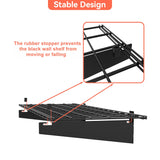 TORACK 2 Pack Garage Wall Shelves, 15" x 45" Wall Mounted Wire Shelves for Garage Heavy Duty Wall Shelving(Pack of 2, Black) TORACK