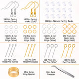 Hypoallergenic Earring Making Kit, modacraft 2000Pcs Earring Making Supplies Kit with Hypoallergenic Hooks, Earring Findings, Backs, Pins Jump Rings for Jewelry Making Supplies Modacraft