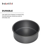 Instant Pot Official Round Cake Pan, 7.7-Inch, Gray - Nonstick, Heavy-Duty, Oven Safe, Ideal for Baking, Cooking, Storing - Compatible with 6-Quart & 8-Quart Cookers, Vortex Air Fryer, Duo Crisp Instant
