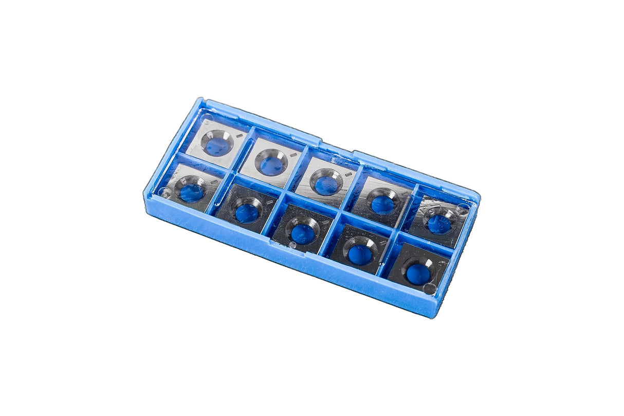 Cutech 40938 14.25mm Square 2-Sided Tungsten Carbide Inserts, OEM Replacement for Cutech Spiral Cutterhead Benchtop Woodworking Machines, 14.25 x CUTECH