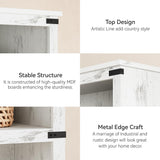 IDEALHOUSE 5 Tier Bookcase, Farmhouse Book Shelf with Storage, Tall Book Case Wooden 5 Shelf Bookcase for Home Office, Living Room, Bed Room (White, 67.4" H x 31.5" W x 12.8" D) IDEALHOUSE