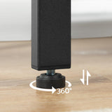 HOOBRO End Table, Simple Rustic Side Table with 3-Tier Storage Shelf, Narrow Nightstand for Small Spaces, Easy Assembly, for Living Room, Bedroom, Metal, Industrial Design, Black BB14BZ01 HOOBRO