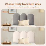 Ziihome Upholstered Tufted Headboard Pillow - Ultra Thick, Movable, Double Color Design for Twin & Queen Bed Ziihome