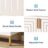 TRIBESIGNS WAY TO ORIGIN Shoe Cabinet, 20 Pairs Modern Shoe Storage Cabinet with Doors, 6-Tier Freestanding Entryway Shoe Organizer Rack for Living Room, Closet, White & Gold, HQF1650 TRIBESIGNS WAY TO ORIGIN