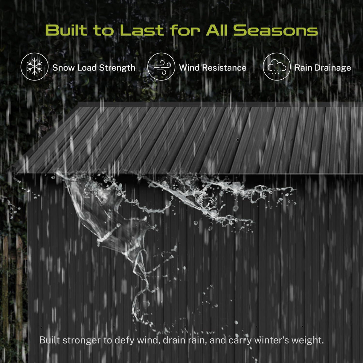 12x10 Ft Storage Shed Outdoor, XL Permanent Steel Building with Window, Sliding Doors and 4 Air Vents for Backyard Garden Patio Lawn - Black LINKHOO